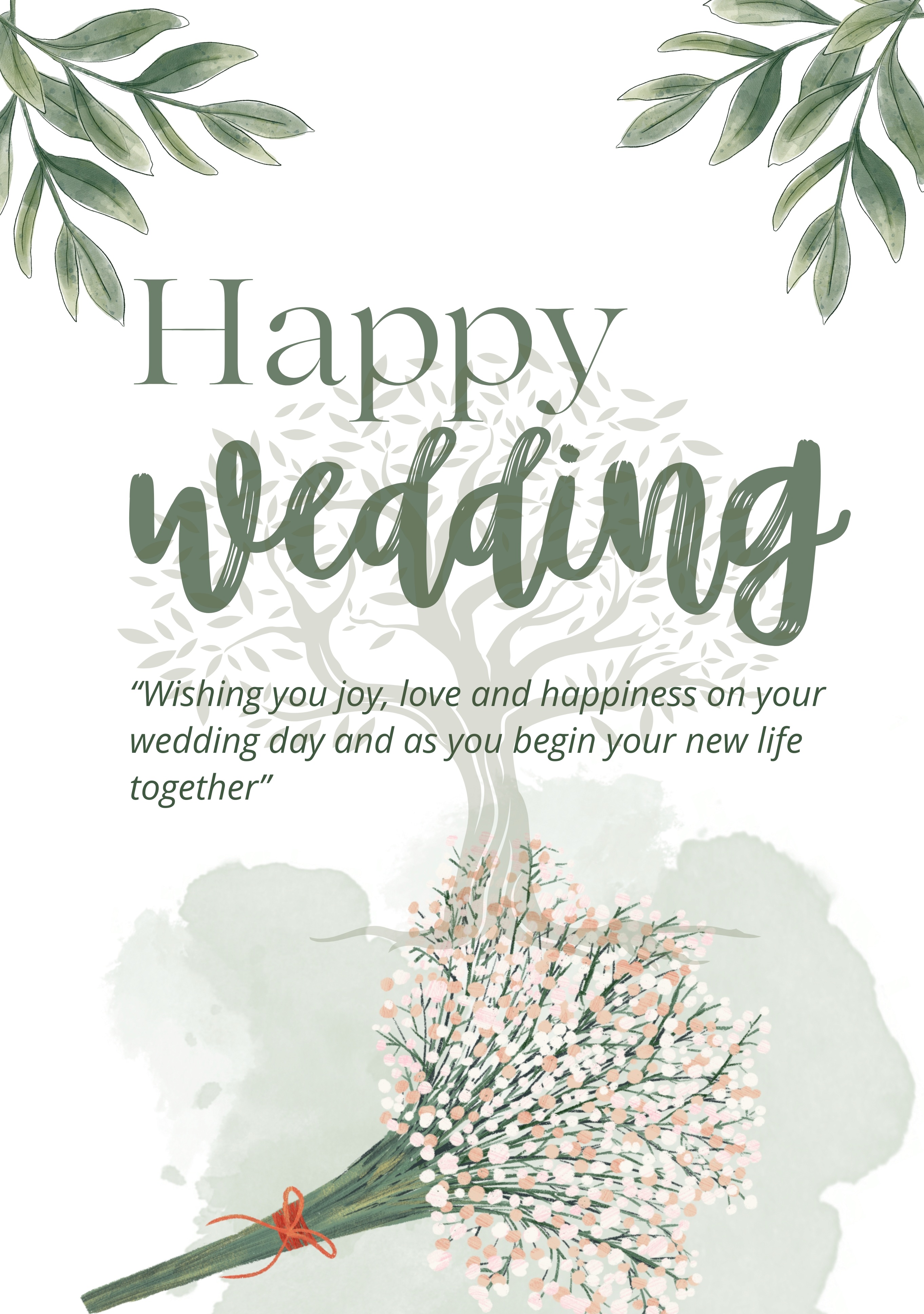 Small Greeting Card Happy Wedding 2