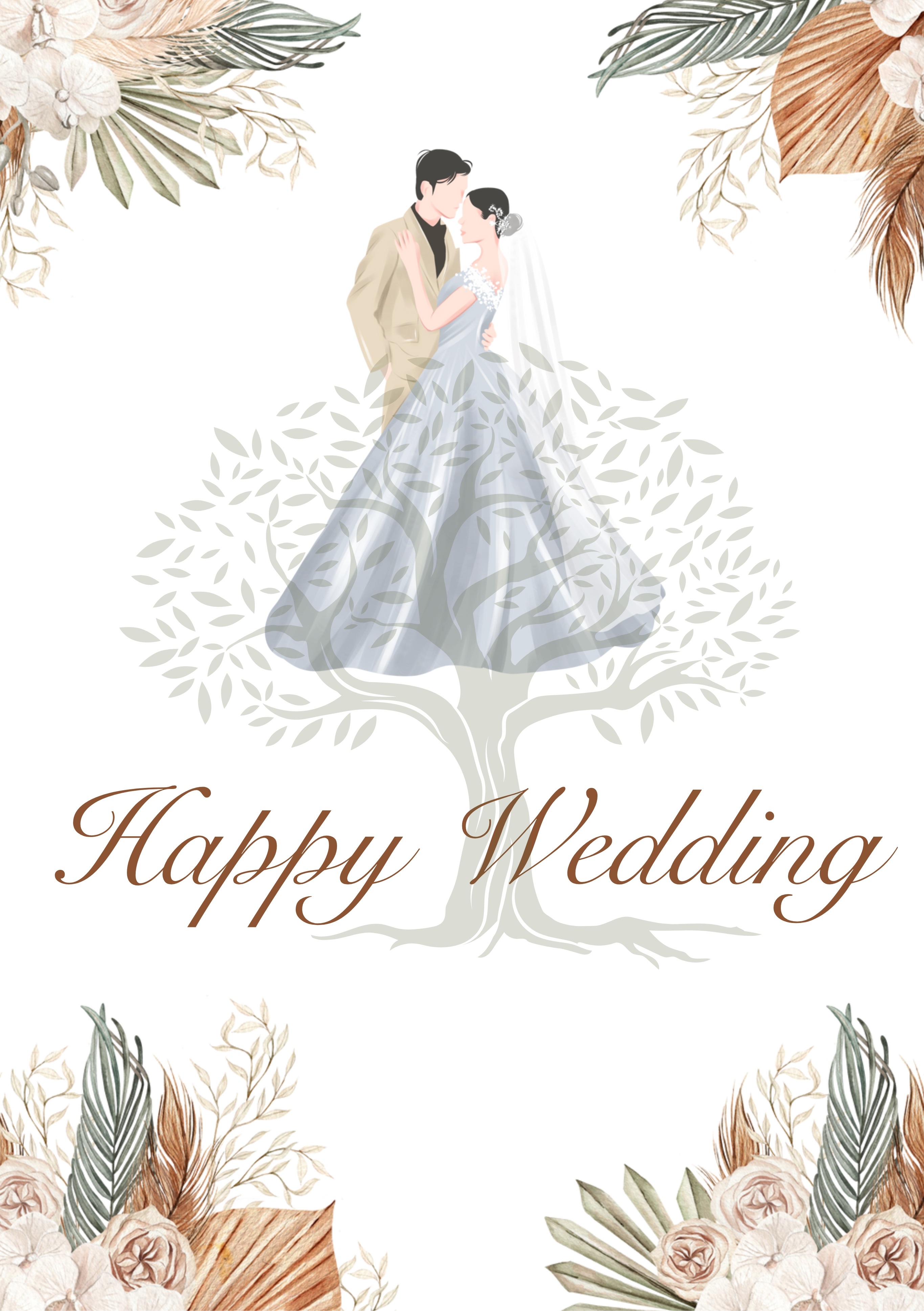 Small Greeting Card Happy Wedding 4